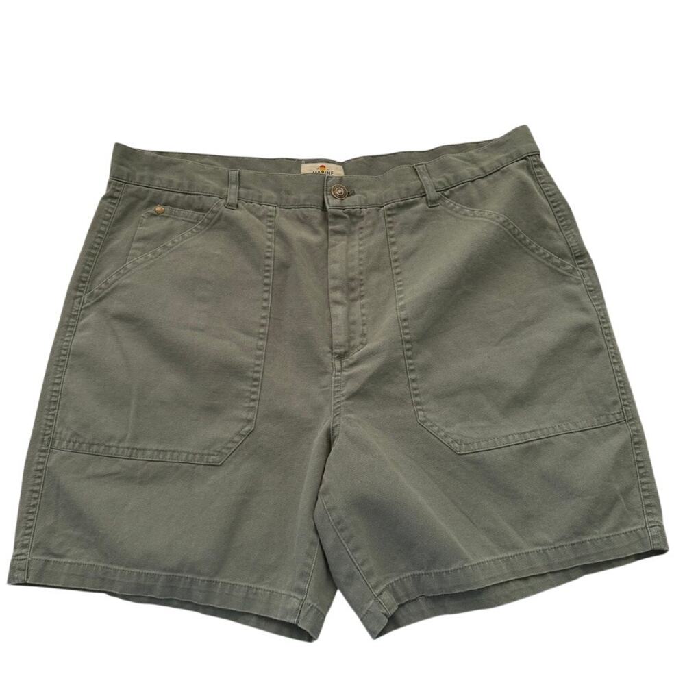 Marine Layer Breyer Utility Shorts Men’s Size 36 Green 6” Inseam Cotton Stretch